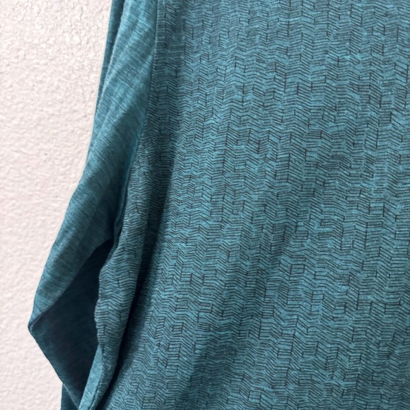 SEGMENTS Top Womens L Teal Merino Wool Long Sleeve V Neck Gorpcore Hiking Nature - Picture 4 of 5